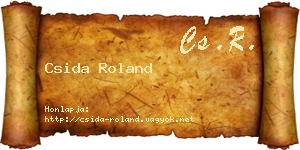 Csida Roland névjegykártya