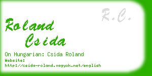 roland csida business card